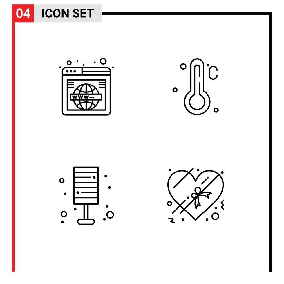 Universal Icon Symbols Group of 4 Modern Filledline Flat Colors of page floor wide thermometer lamp Editable Vector Design Elements