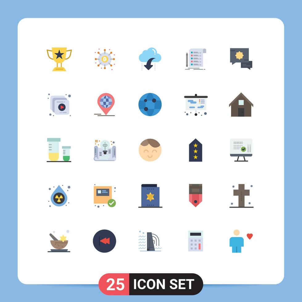 Stock Vector Icon Pack of 25 Line Signs and Symbols for invoice file money data down Editable Vector Design Elements