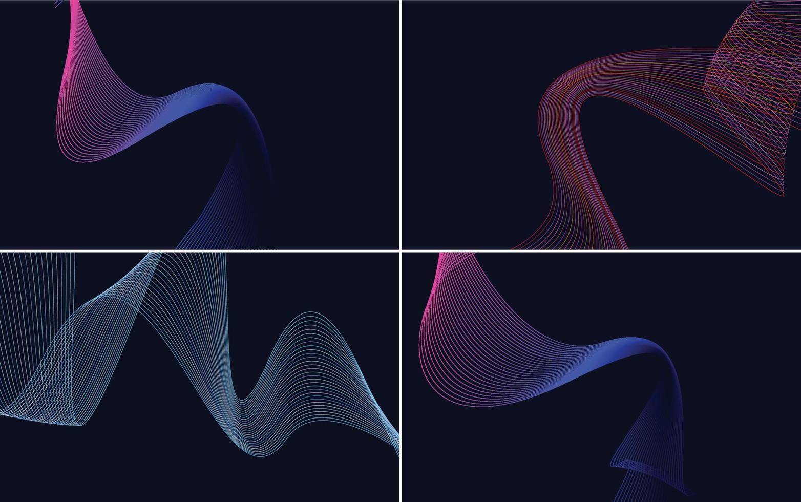 Collection of geometric minimal lines pattern set vector