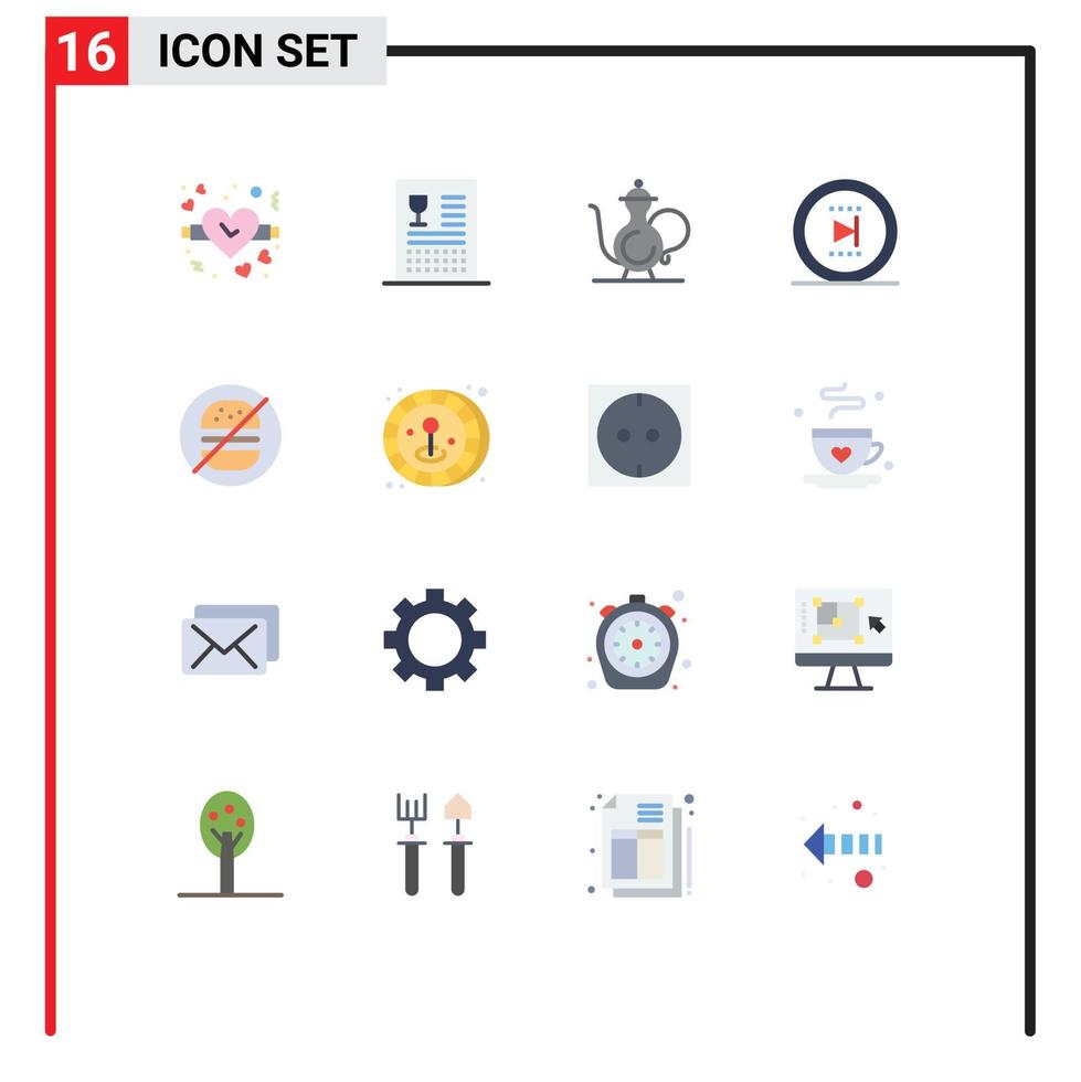 Stock Vector Icon Pack of 16 Line Signs and Symbols for burger online abrahamic office religion Editable Pack of Creative Vector Design Elements