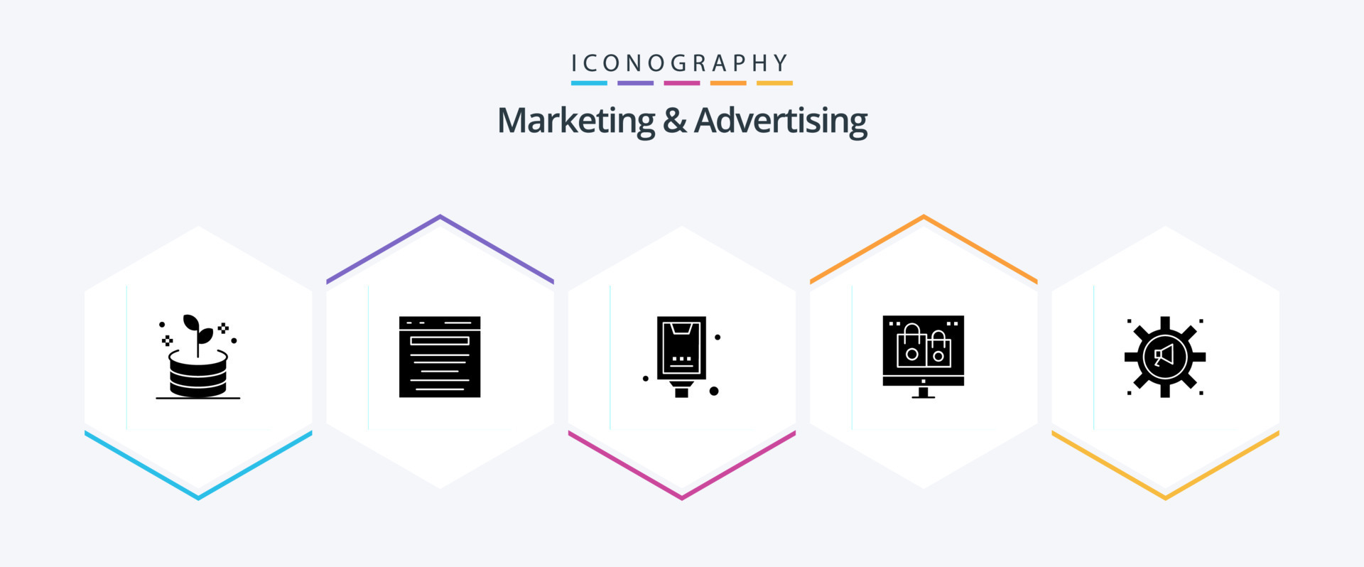 Marketing And Advertising 25 Glyph Icon Pack Including Holiday Event marketing-and-advertising-25-glyph-icon-pack-including-holiday-event