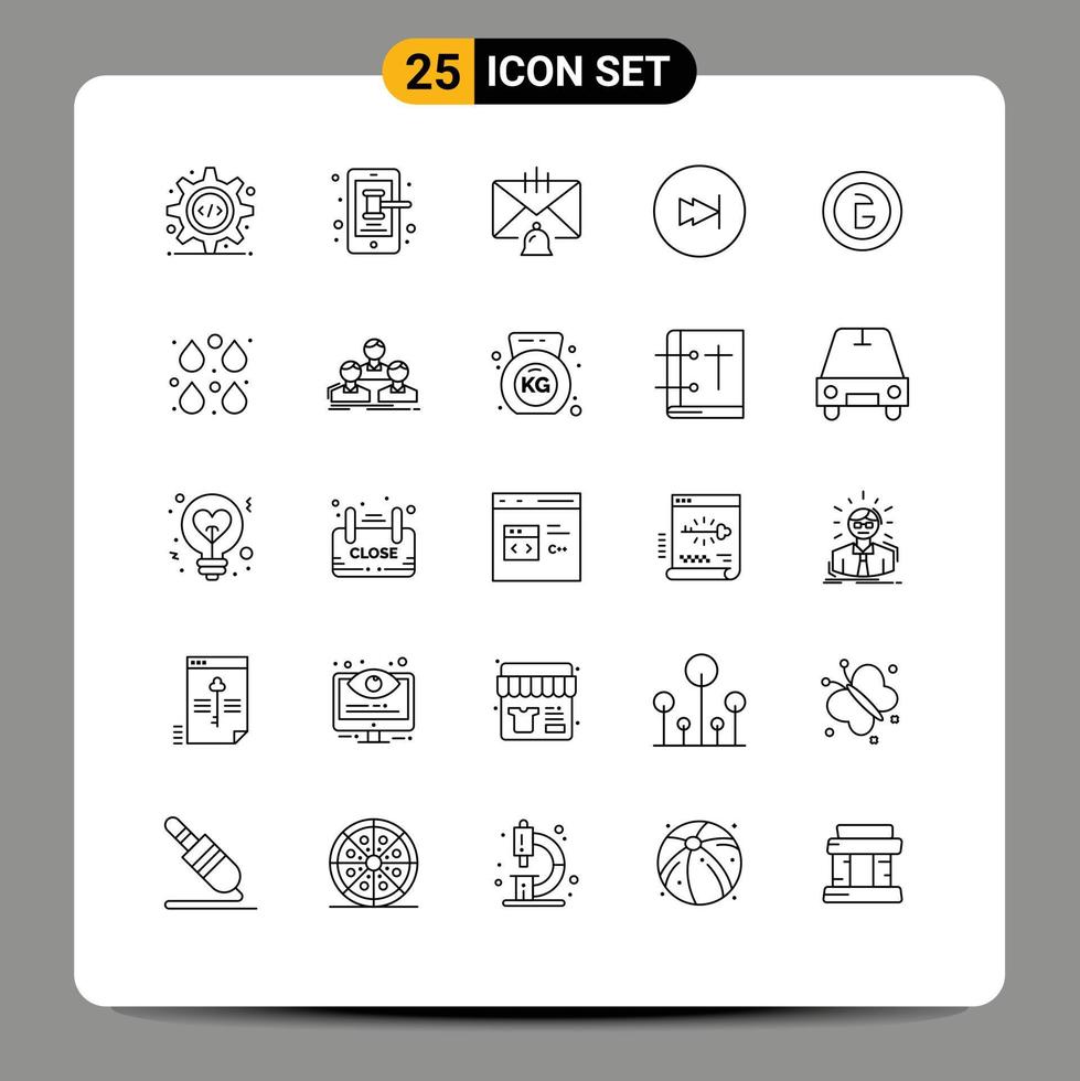 paquete de iconos vectoriales de stock de 25 signos y símbolos de línea para bangladesh campana delantera ayuda rápida elementos de diseño vectorial editables vector