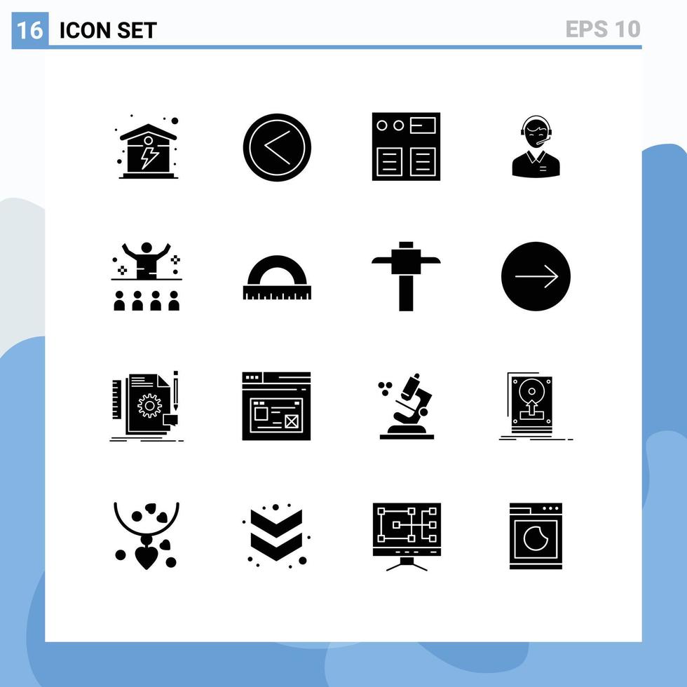 paquete de iconos de vector de stock de 16 signos y símbolos de línea para consultor en línea cliente flecha consultoría apoyo elementos de diseño de vector editables