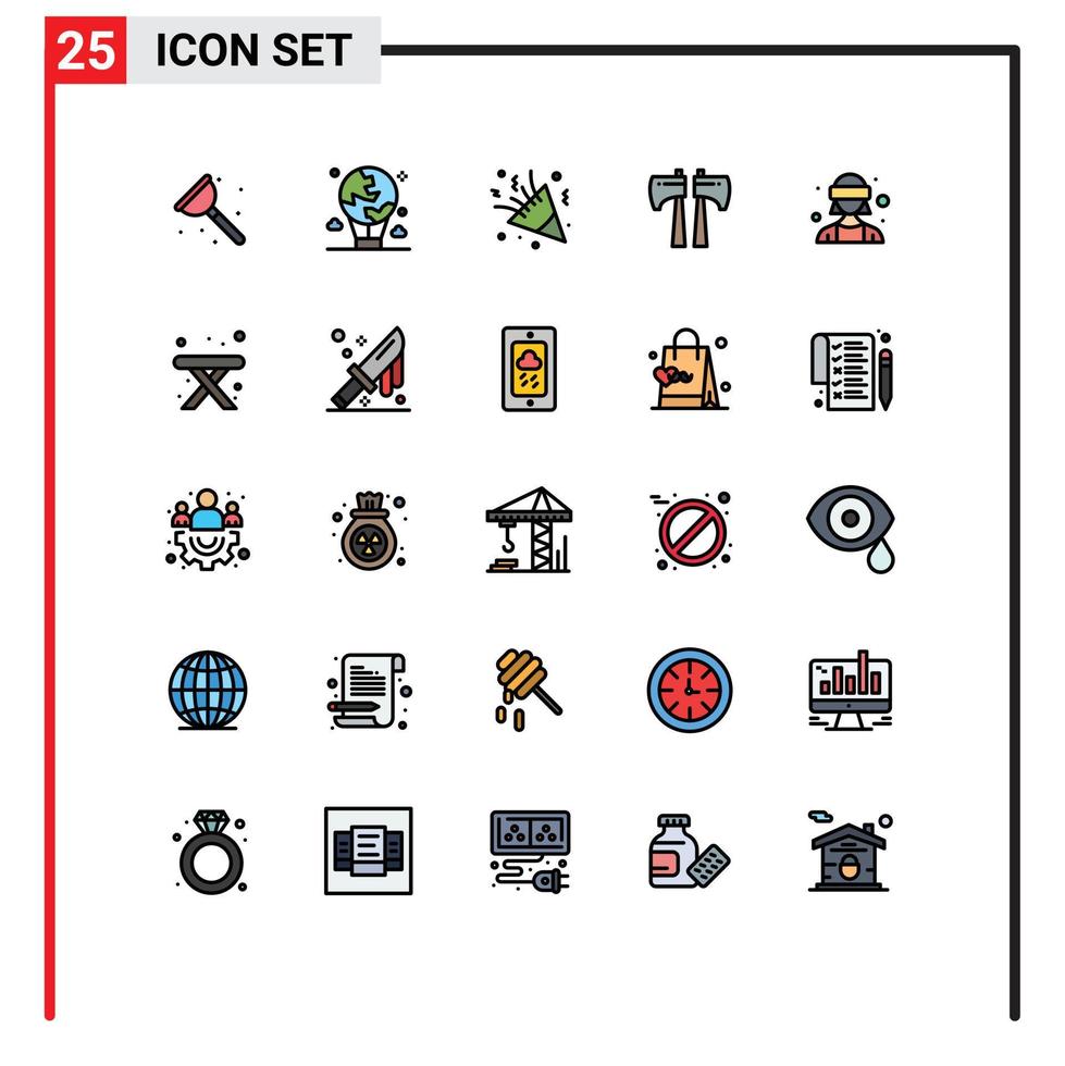 Set of 25 Modern UI Icons Symbols Signs for avatar canada international ax decoration Editable Vector Design Elements