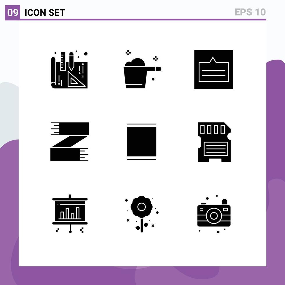 Stock Vector Icon Pack of 9 Line Signs and Symbols for instagram scarf links footwear clothes Editable Vector Design Elements