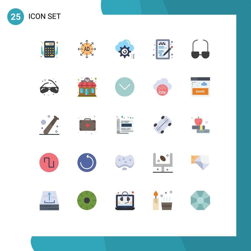 Set of 25 Vector Flat Colors on Grid for learning head gear design configure Editable Vector Design Elements