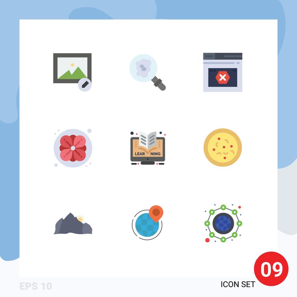 Stock Vector Icon Pack of 9 Line Signs and Symbols for online elearning web online sauna Editable Vector Design Elements
