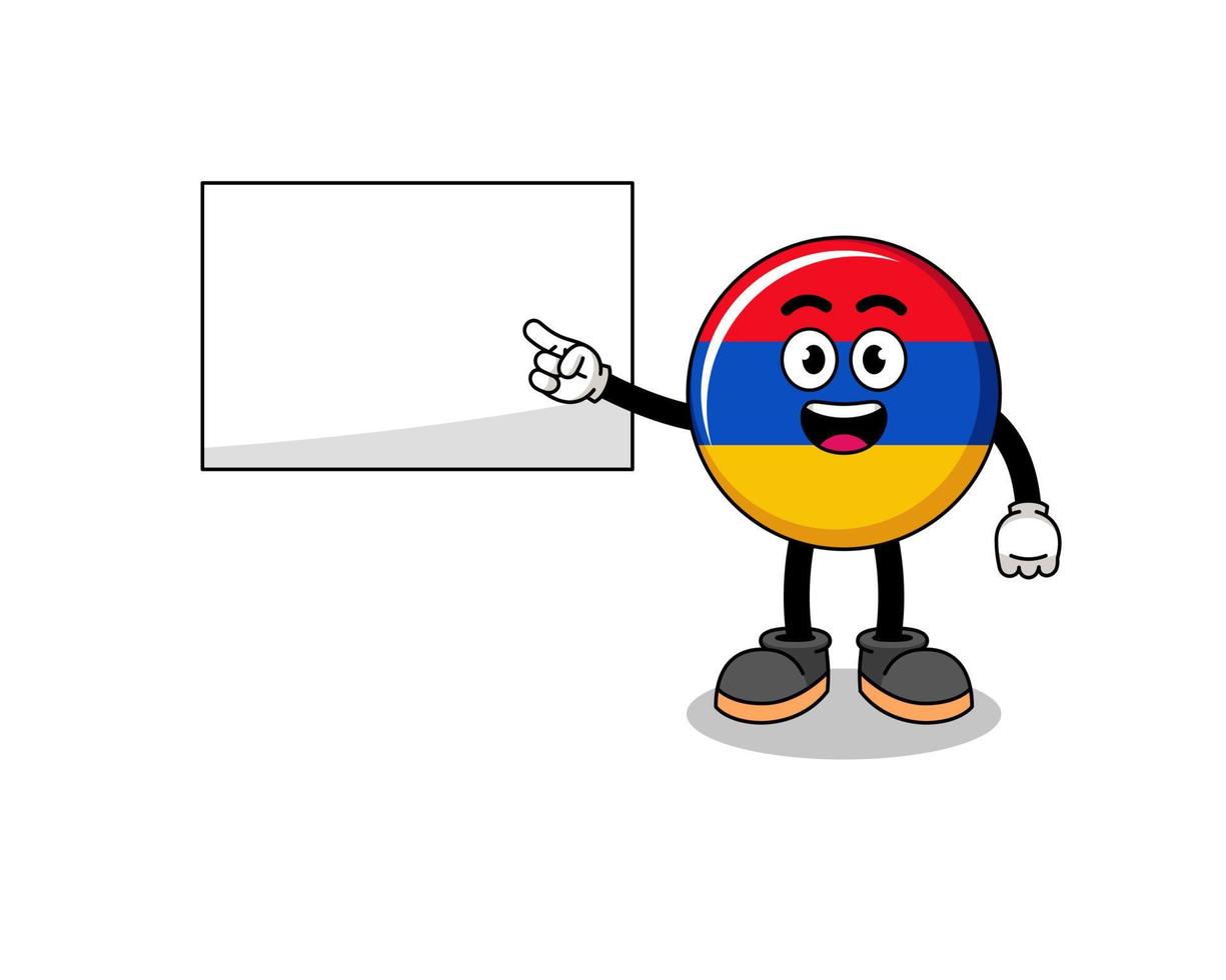 armenia flag illustration doing a presentation vector