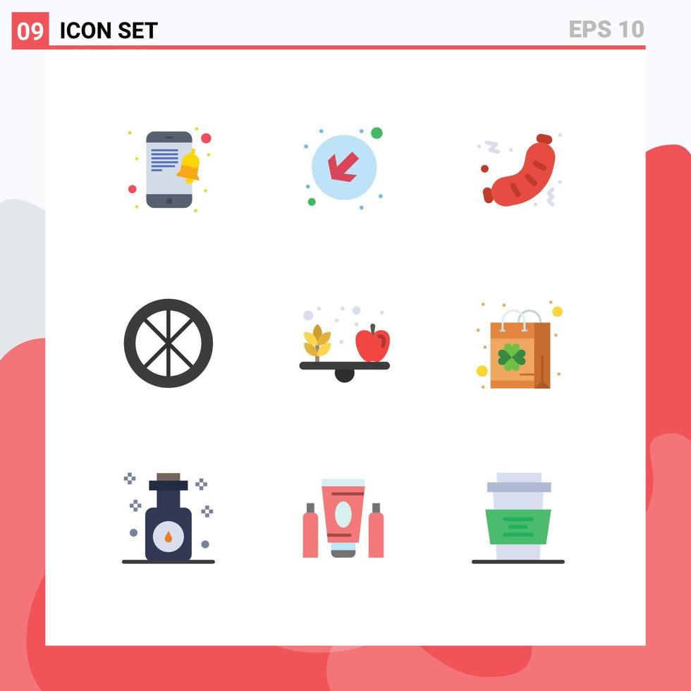 9 Creative Icons Modern Signs and Symbols of diet window food interior door Editable Vector Design Elements