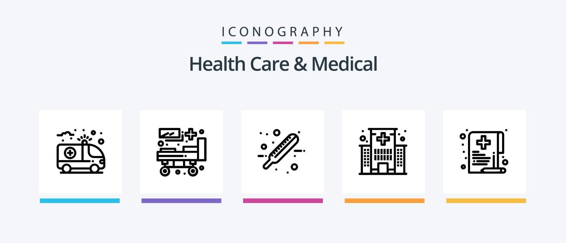 Health Care And Medical Line 5 Icon Pack Including health. building. dental. natural. herbal. Creative Icons Design vector