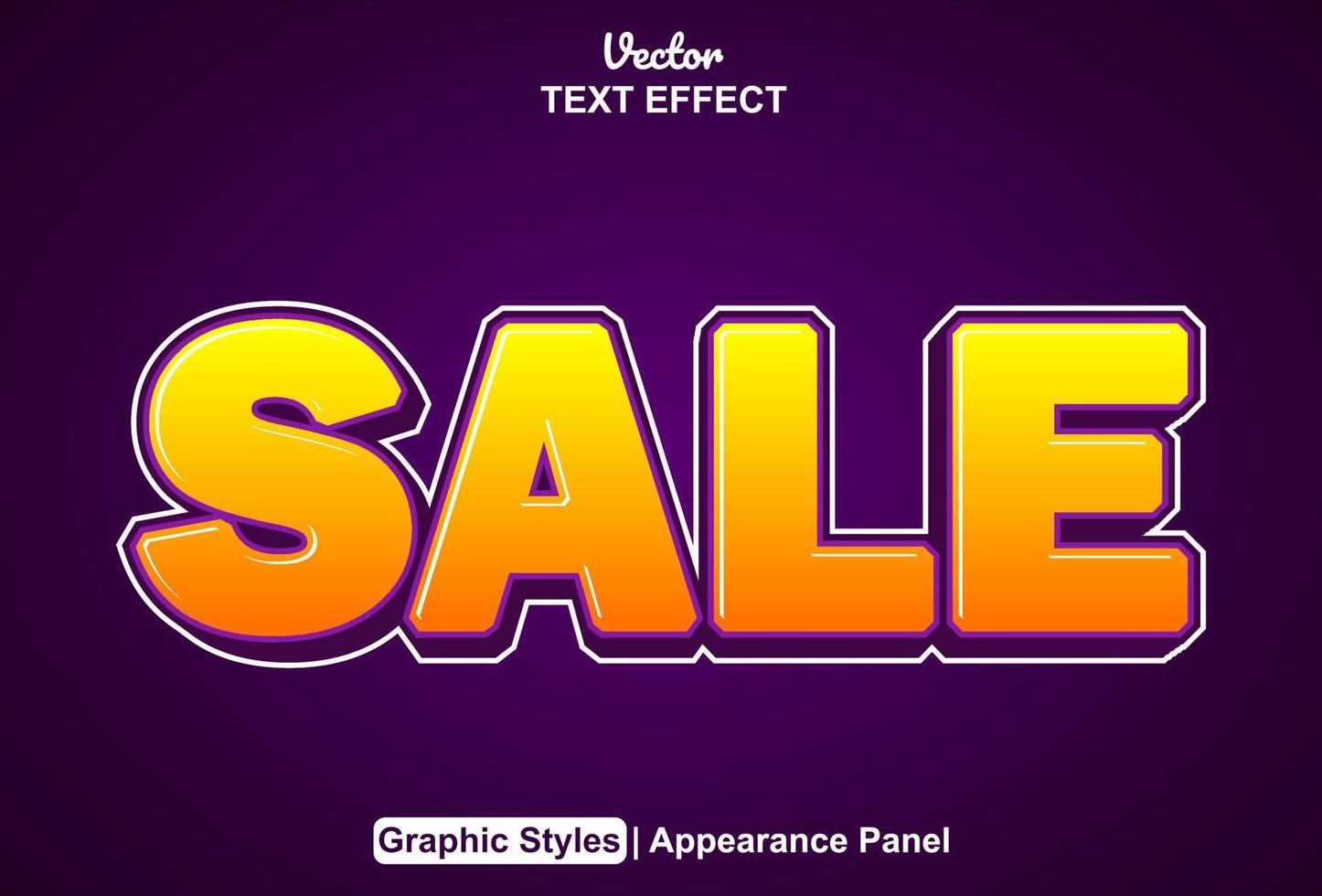 sale text effect with graphic style and editable. vector