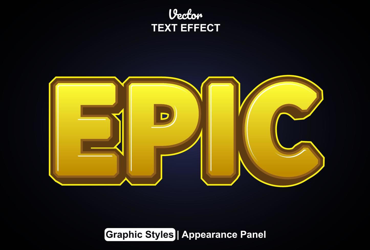 epic text effect with graphic style and editable. vector