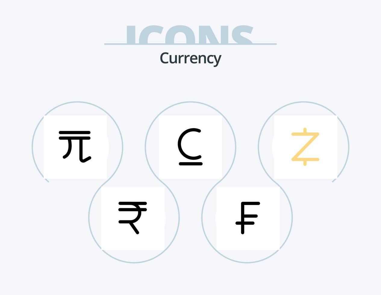 paquete de iconos lleno de línea de moneda 5 diseño de iconos. . cadena de bloques ondulación dinero vector