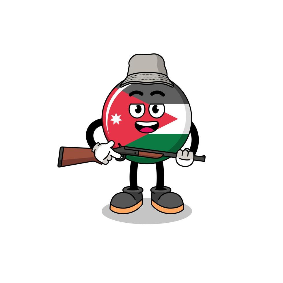 ilustración de dibujos animados de jordan flag hunter vector