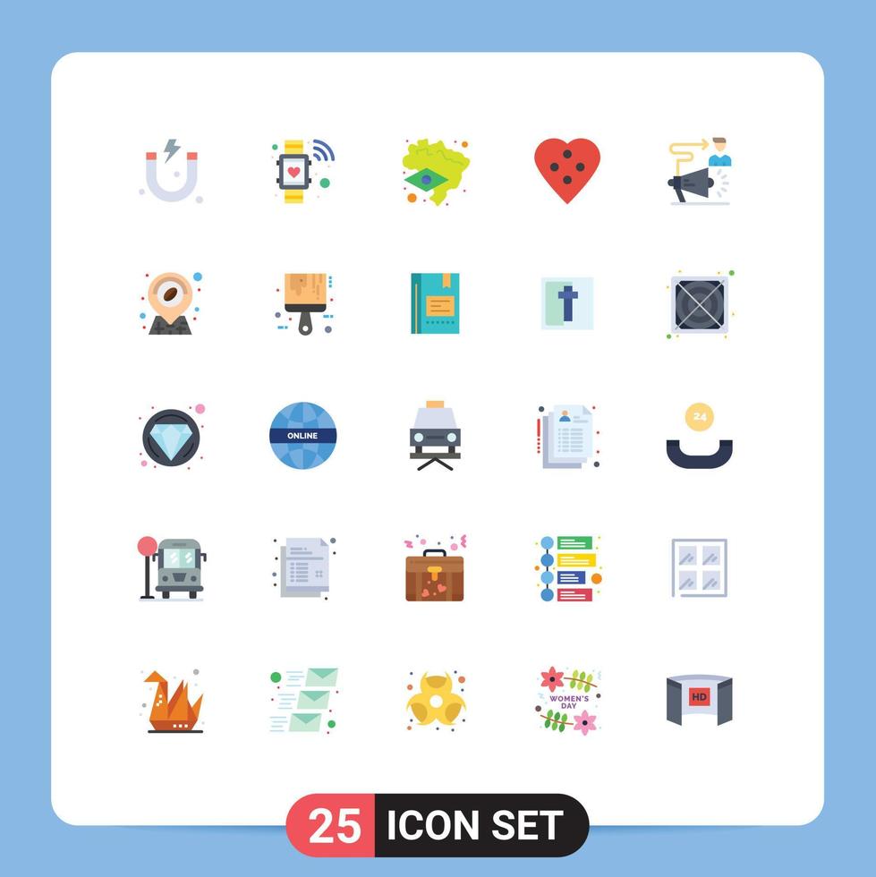25 Universal Flat Color Signs Symbols of user campaign flag sewing accessories dressmaking Editable Vector Design Elements