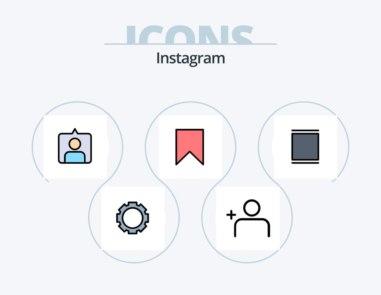 Instagram Line Filled Icon Pack 5 Icon Design. . logo. video. twitter. instagram vector