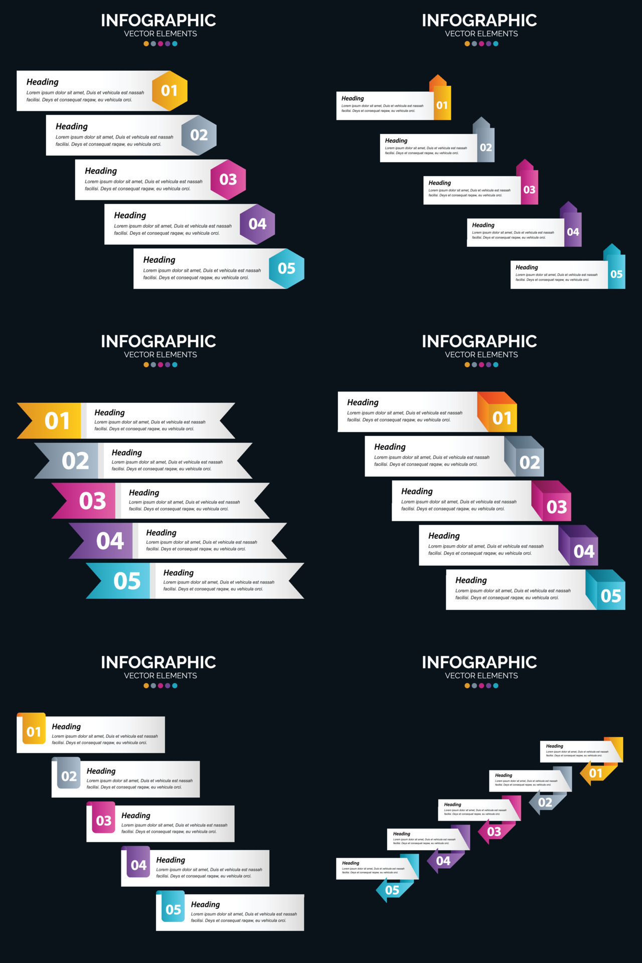 Enhance your business presentation with vector infographics to better 