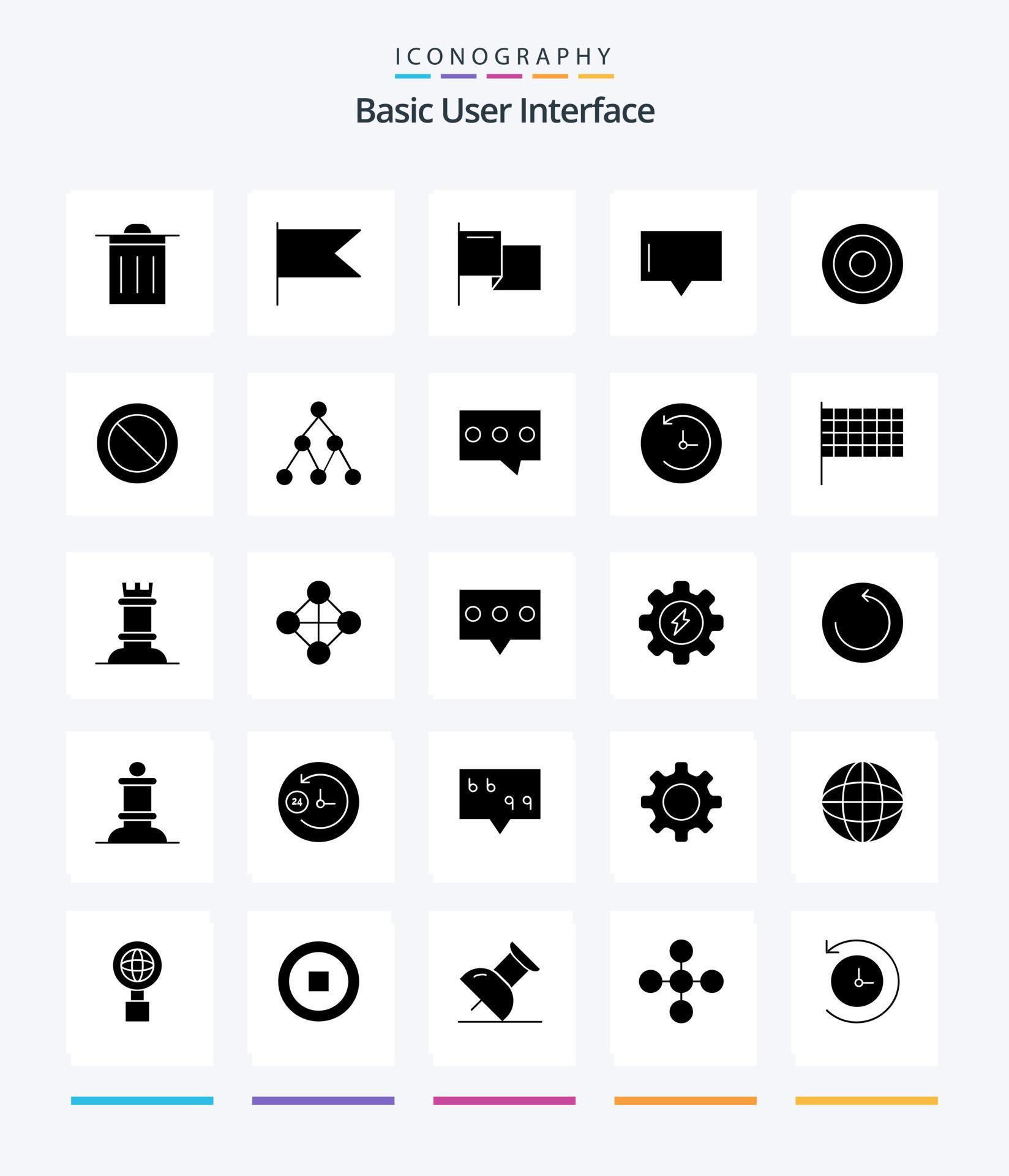Creative Basic 25 Glyph Solid Black icon pack Such As link.. talk ...