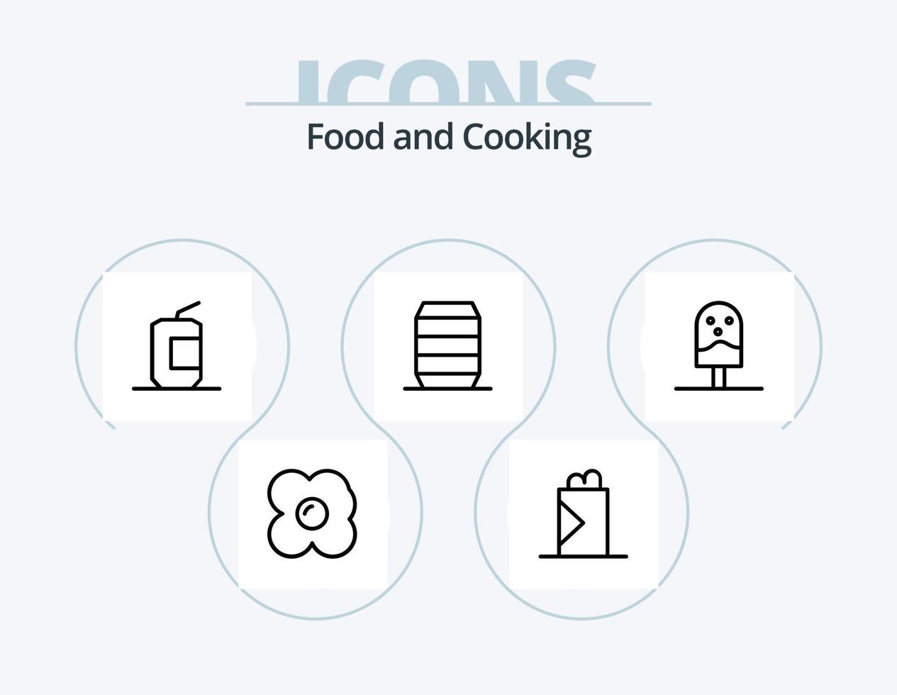 Food Line Icon Pack 5 Icon Design. food. drink. pasta. fruit juice. food vector