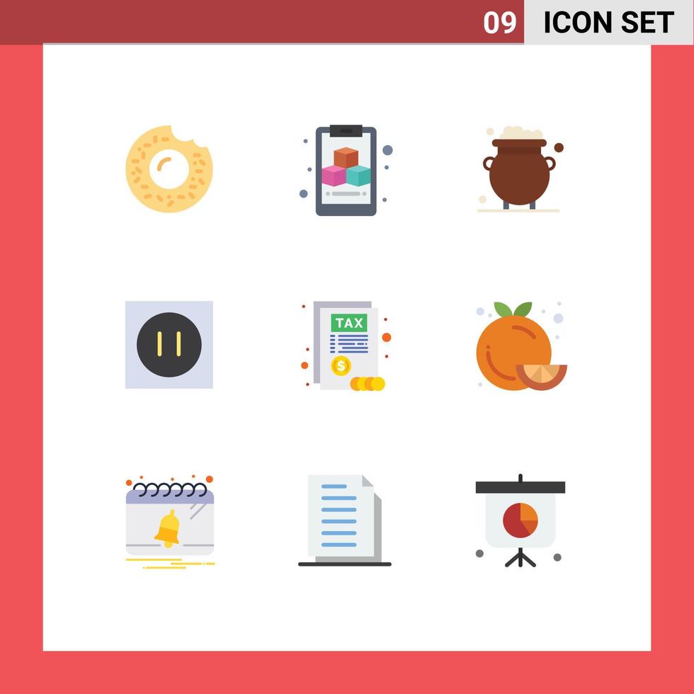 9 Creative Icons Modern Signs and Symbols of tax document luck technology electronic Editable Vector Design Elements