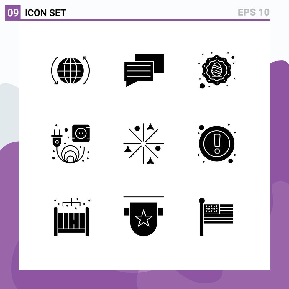 Modern Set of 9 Solid Glyphs and symbols such as works fire wreath achievement outlet Editable Vector Design Elements