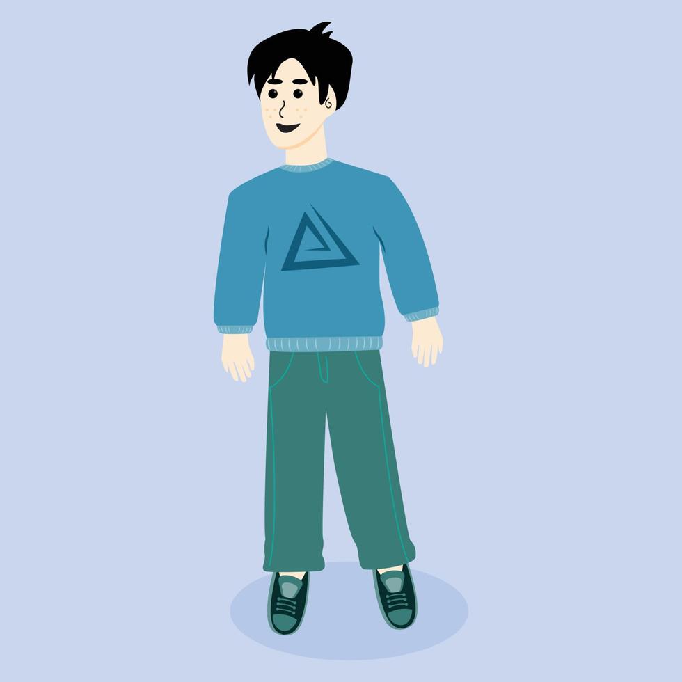 flat vector of a boy