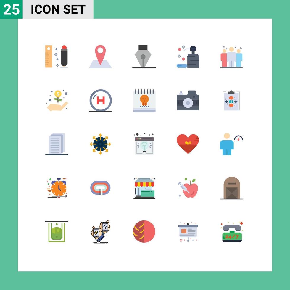User Interface Pack of 25 Basic Flat Colors of competitive business ink soap clean Editable Vector Design Elements