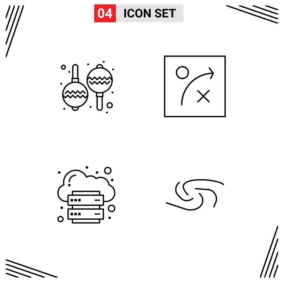 User Interface Pack of 4 Basic Filledline Flat Colors of instrument platform algorithm hosting coin Editable Vector Design Elements
