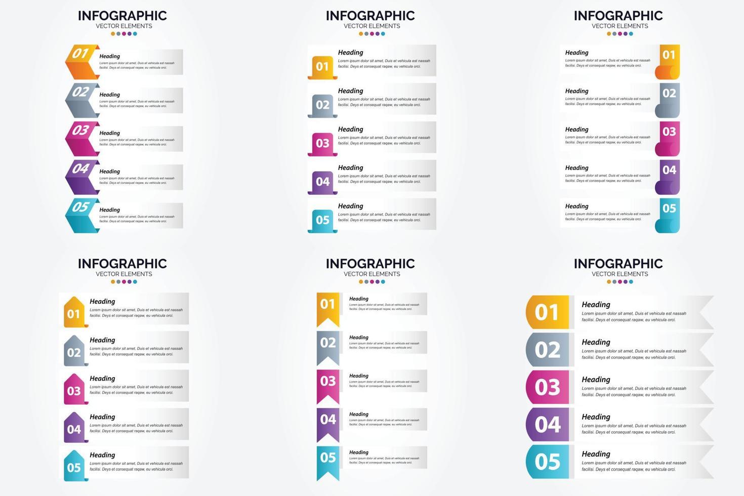 use este conjunto de infografías de ilustración vectorial en sus materiales publicitarios. como folletos. volantes y revistas. vector