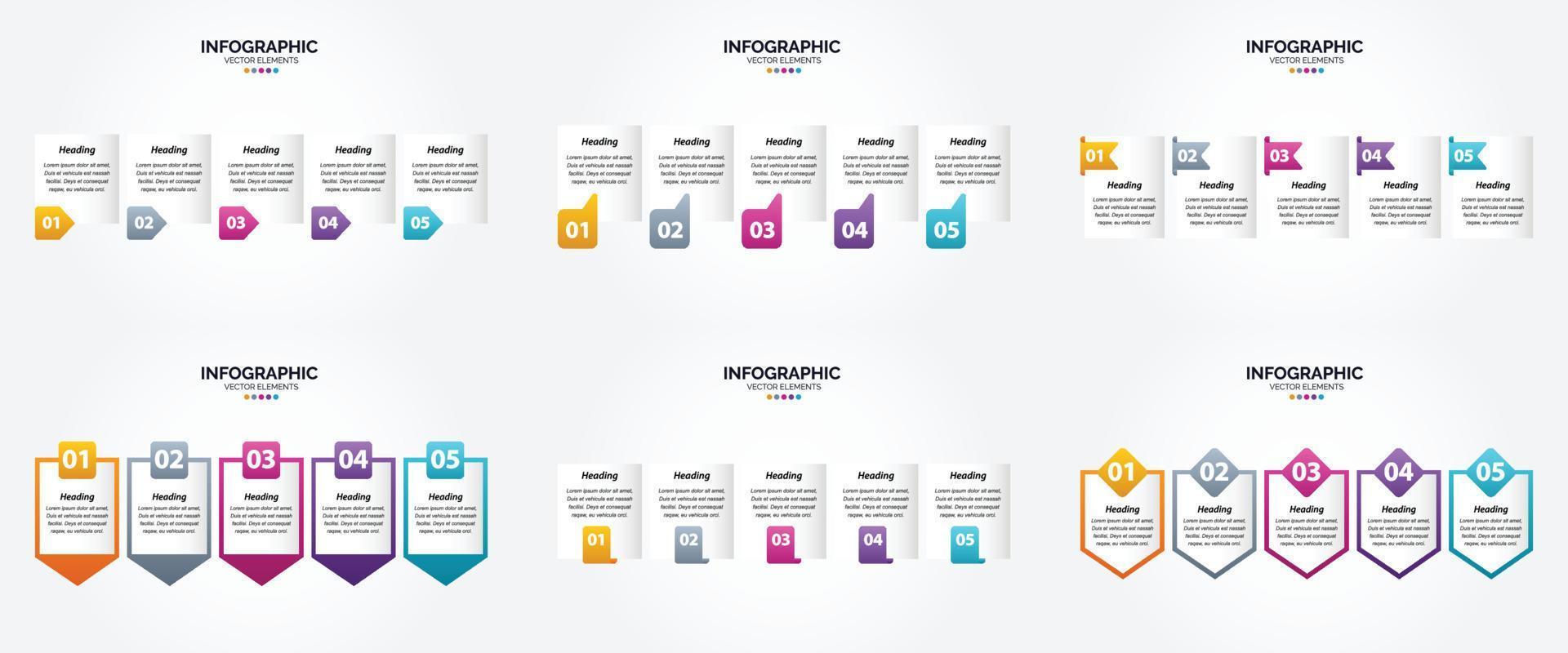 Use this vector illustration infographics set to make your advertising in brochures. flyers. and magazines stand out.