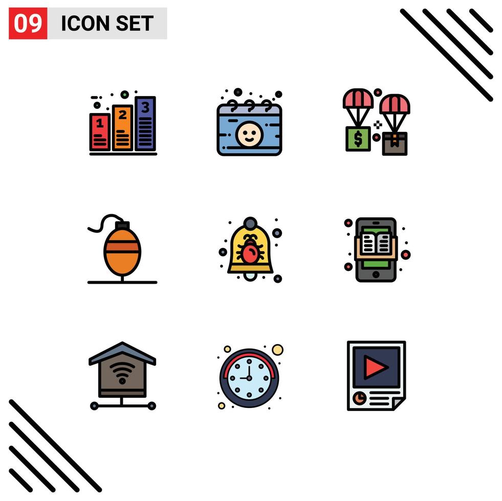 9 Creative Icons Modern Signs and Symbols of bug fish pregnancy bobber logistic Editable Vector Design Elements