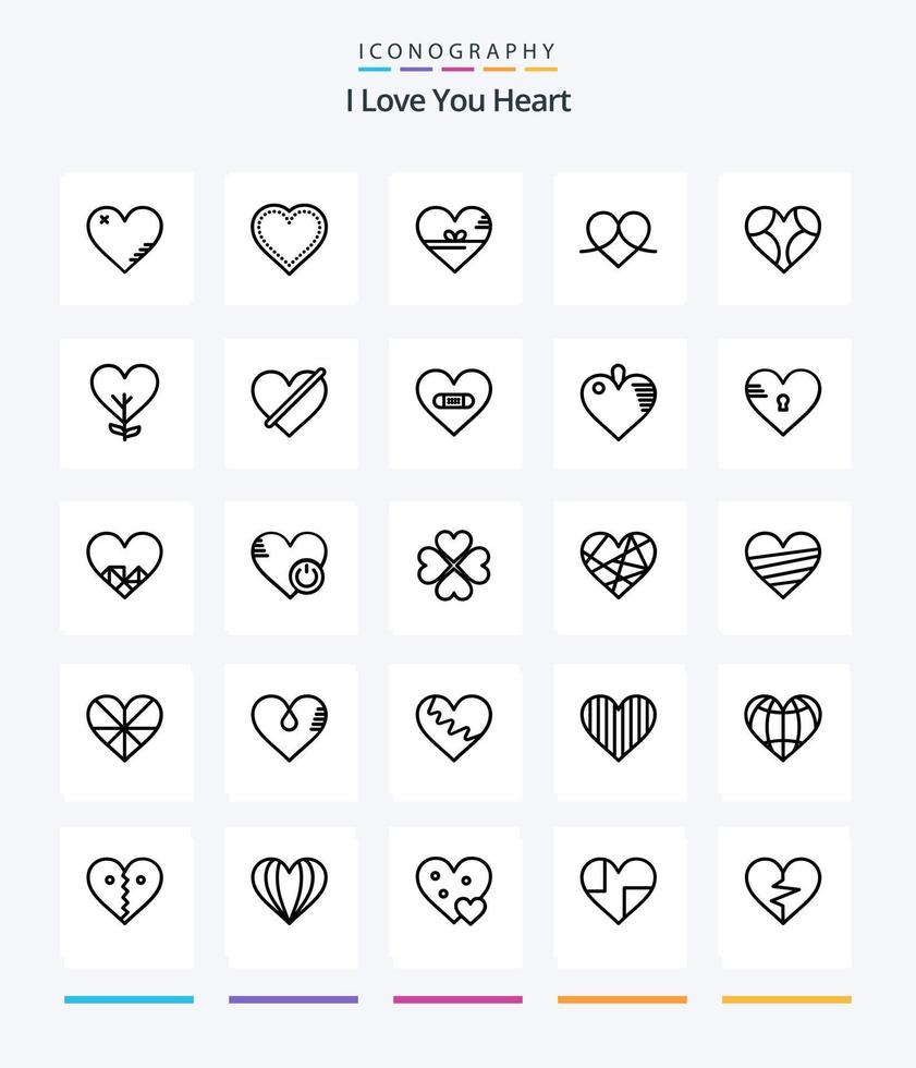 Creative Heart 25 OutLine icon pack  Such As favorite. heart. like. wrapper. love vector