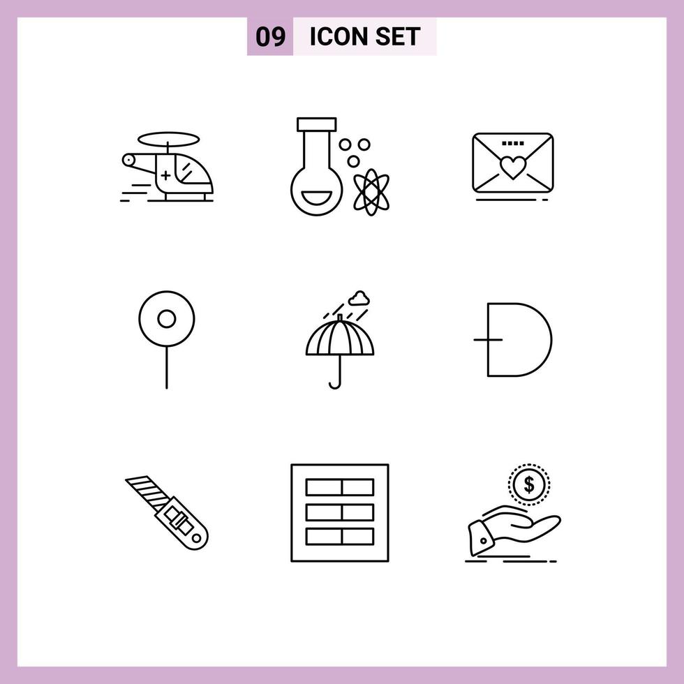 9 Thematic Vector Outlines and Editable Symbols of camping pin space maps heart Editable Vector Design Elements