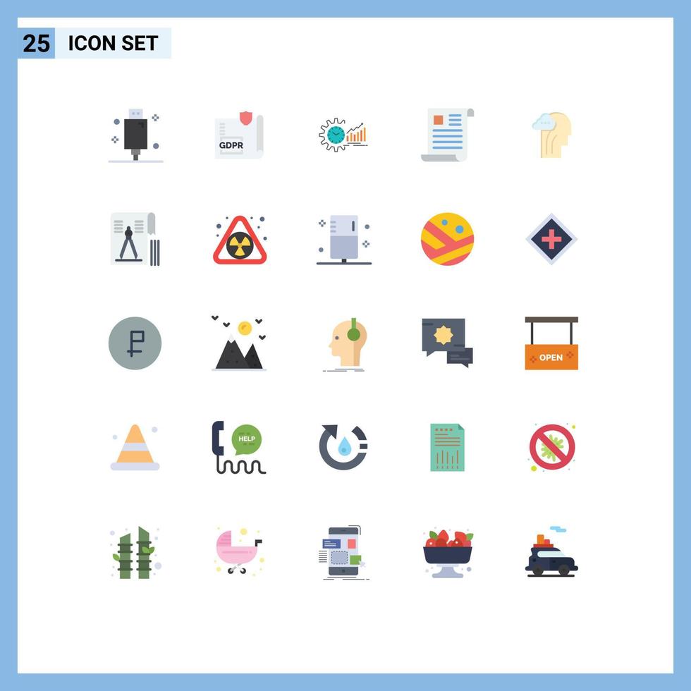 Set of 25 Vector Flat Colors on Grid for data time page schedule graphs Editable Vector Design Elements