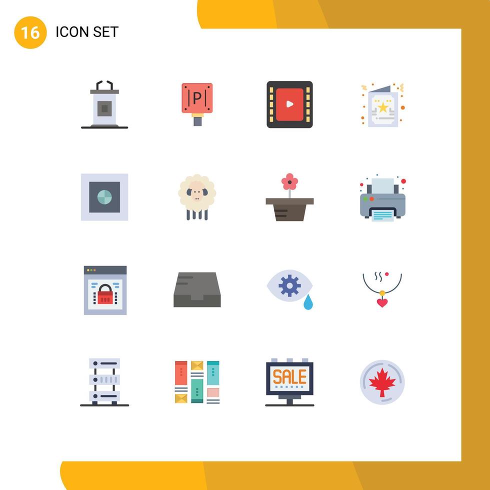 16 Creative Icons Modern Signs and Symbols of safe finance cienma tape xmas christmas Editable Pack of Creative Vector Design Elements