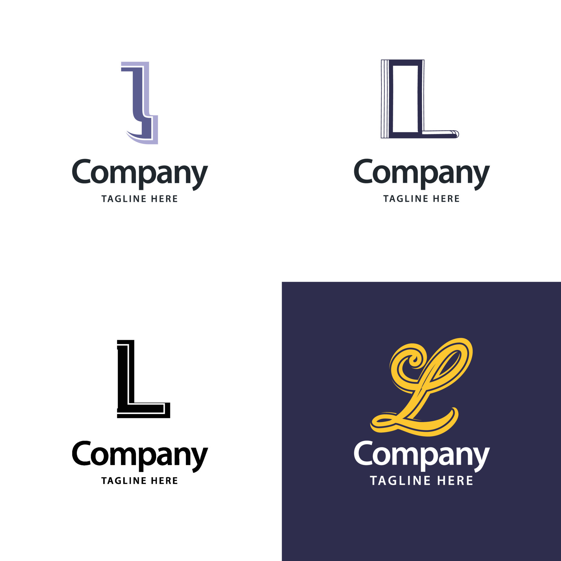Letter L Big Logo Pack Design Creative Modern logos design for your business 19266605 Vector Art