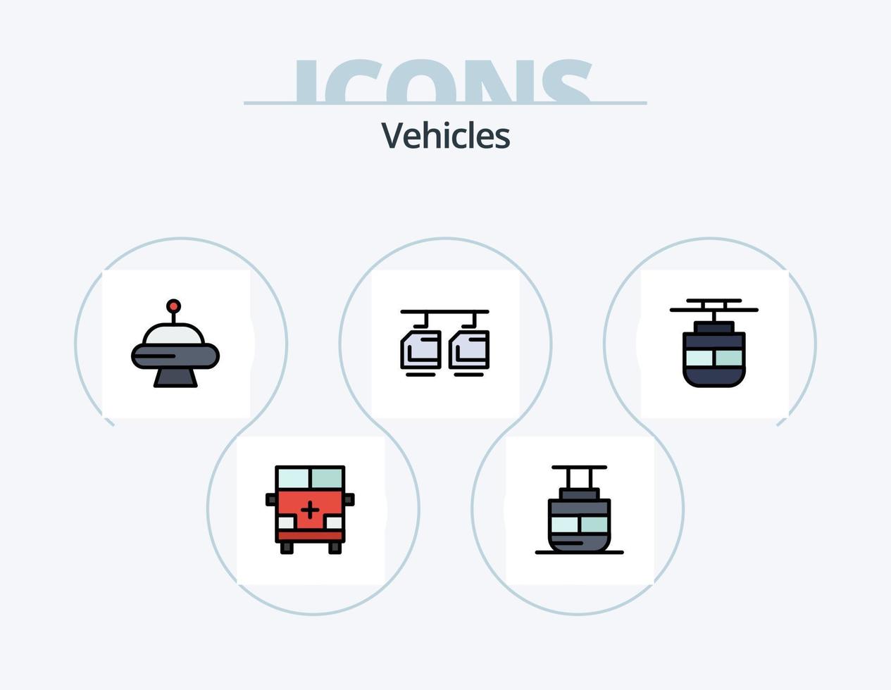 Vehicles Line Filled Icon Pack 5 Icon Design. vehicles. transport. vehicles. ship. wheel vector