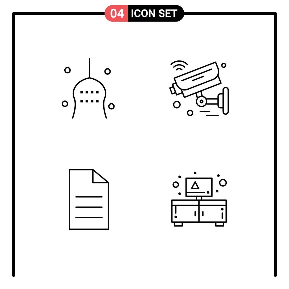 Pack of 4 creative Filledline Flat Colors of bone wifi tradition internet of things data Editable Vector Design Elements