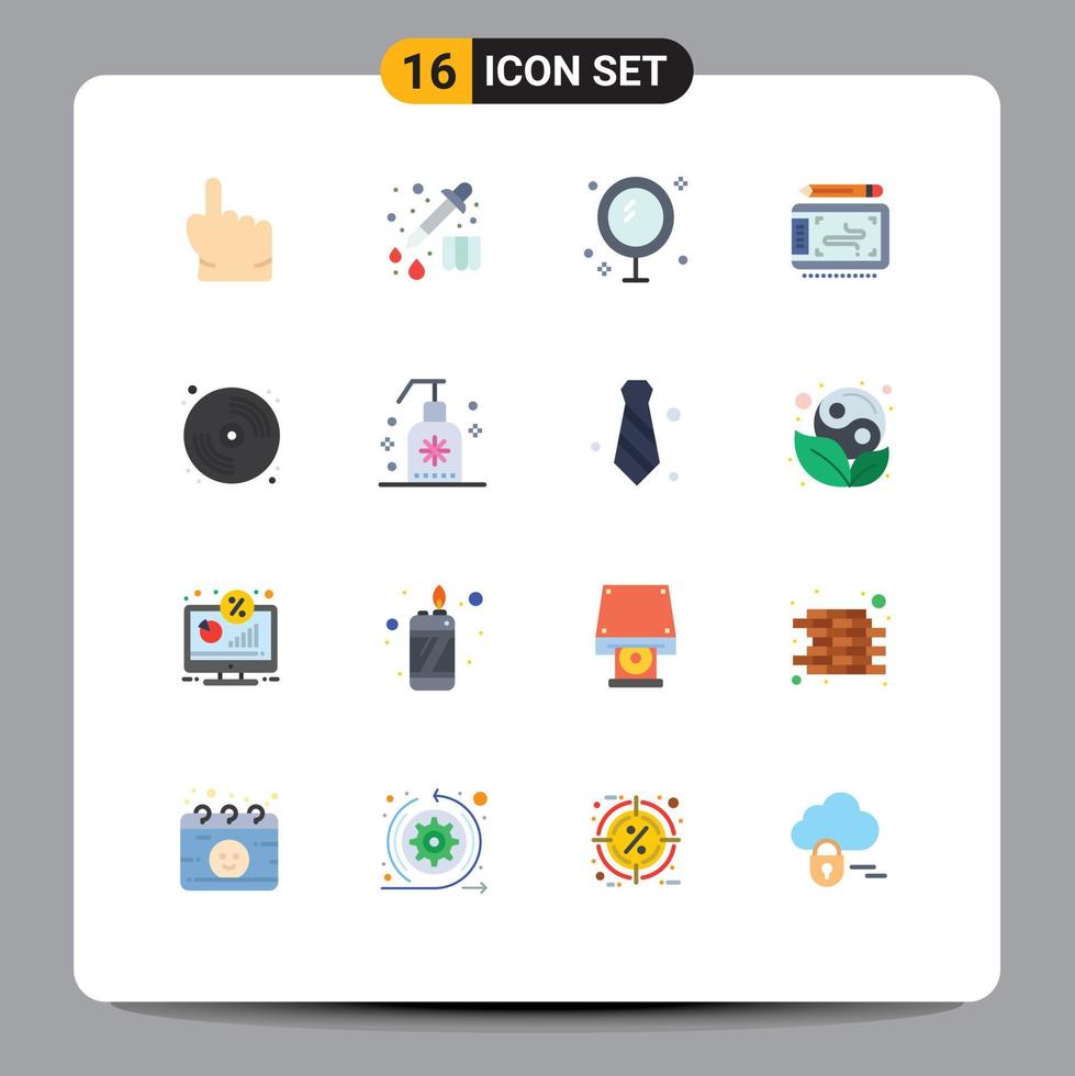 16 Universal Flat Colors Set for Web and Mobile Applications art wacom bathroom tablet art Editable Pack of Creative Vector Design Elements