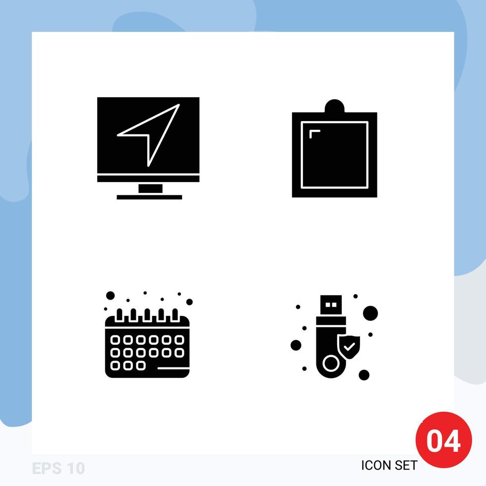 Solid Glyph Pack of Universal Symbols of communication appointment message furniture date Editable Vector Design Elements