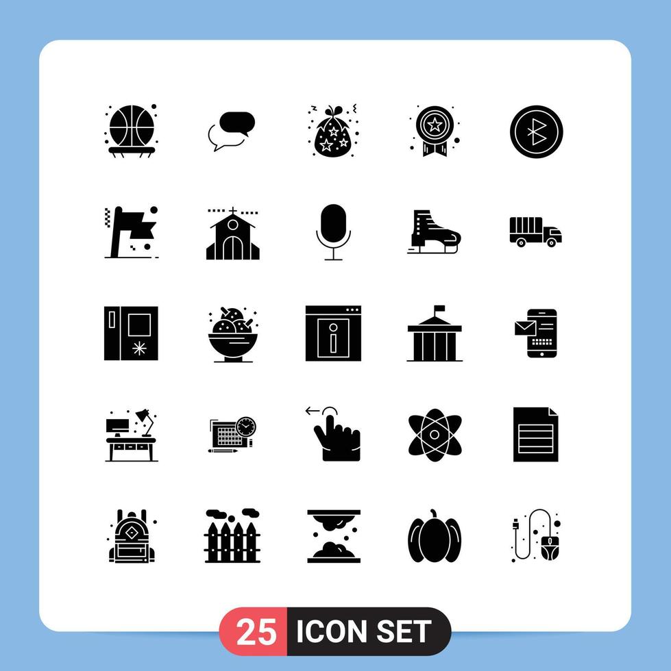 25 Solid Glyph concept for Websites Mobile and Apps connection success birth star award Editable Vector Design Elements