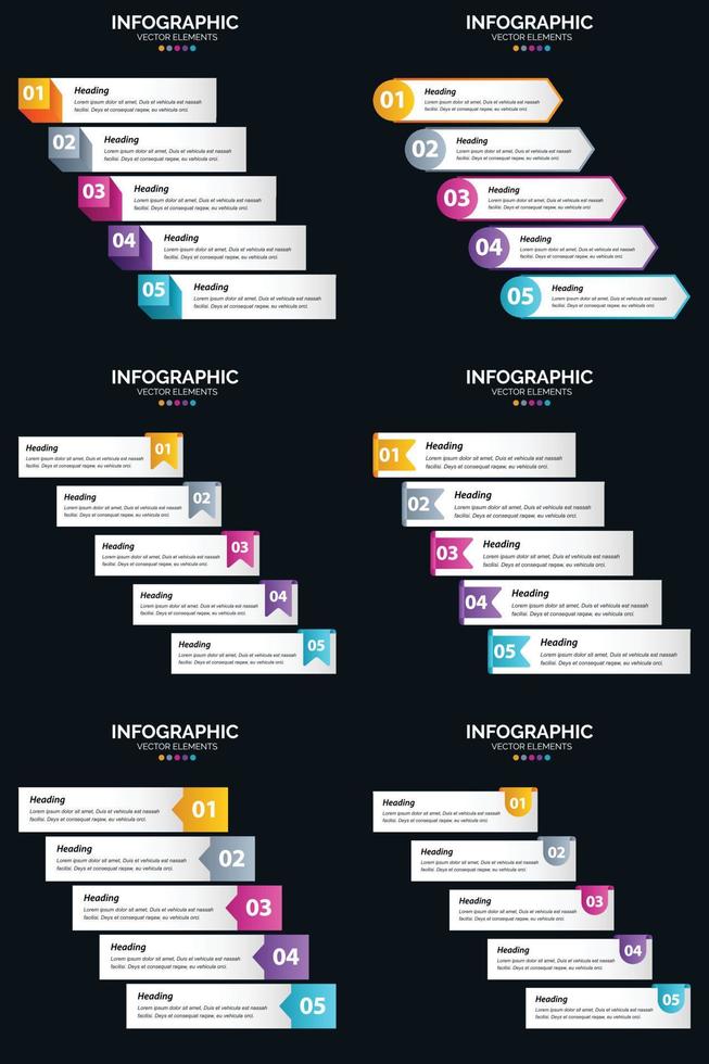 haga que su presentación comercial sea más atractiva con infografías vectoriales. vector