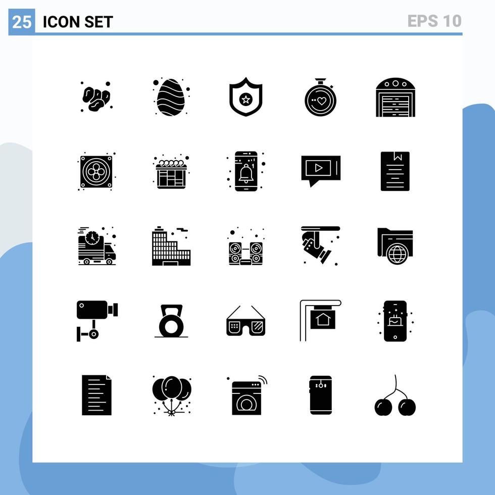 conjunto de 25 iconos de interfaz de usuario modernos símbolos signos para construcción boda primavera corazón brújula elementos de diseño vectorial editables vector