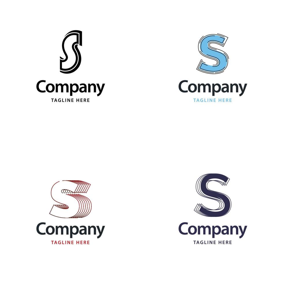 Letter S Big Logo Pack Design Creative Modern logos design for your business vector