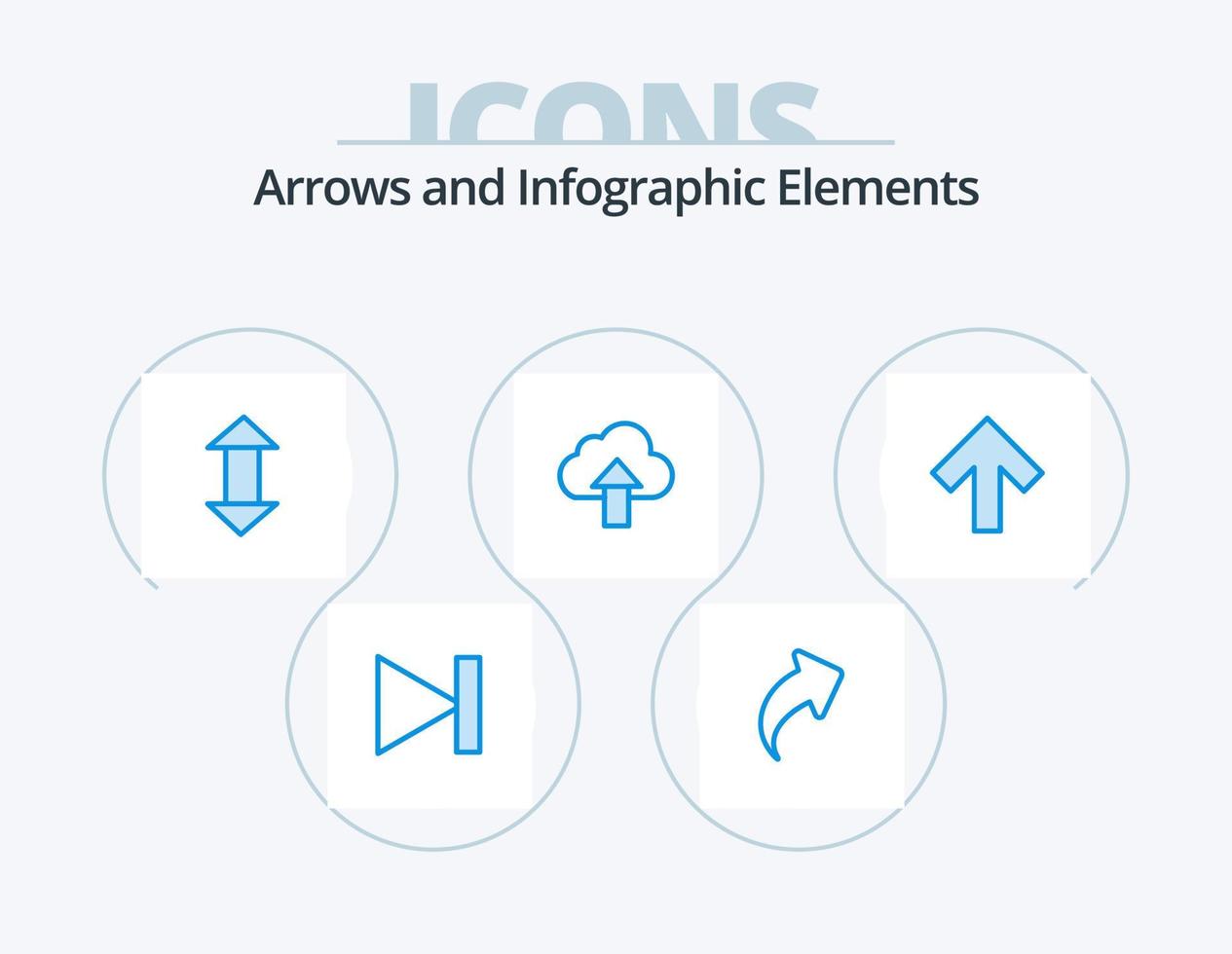 Arrow Blue Icon Pack 5 Icon Design. forward. arrow. arrows. cloud. upload vector