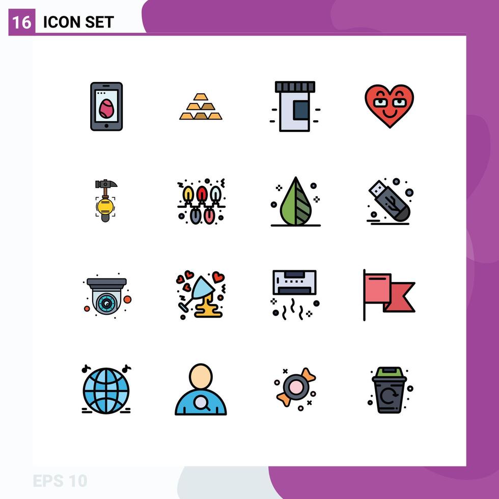 16 Creative Icons Modern Signs and Symbols of favorite heart money emoji medicine Editable Creative Vector Design Elements