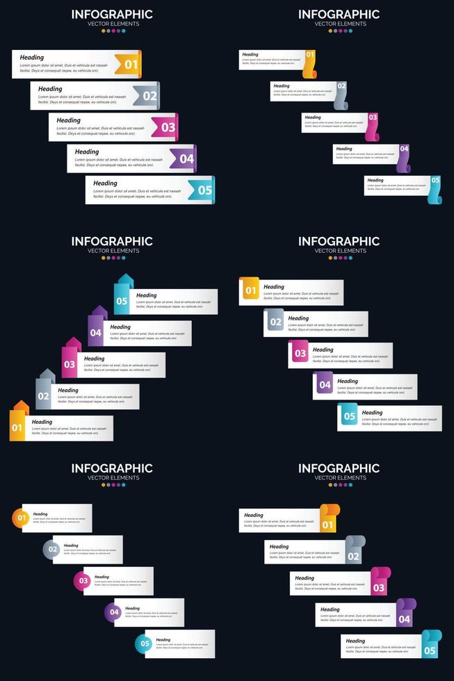 Presentation slide template featuring vector infographics and cycle diagrams