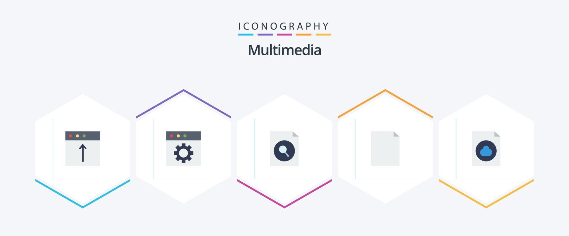 Multimedia 25 Flat icon pack including . file. file. document. page vector