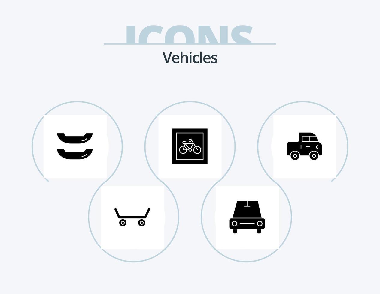 diseño de iconos del paquete de iconos de glifo de vehículos 5. . . estacionamiento. levantar. auto vector