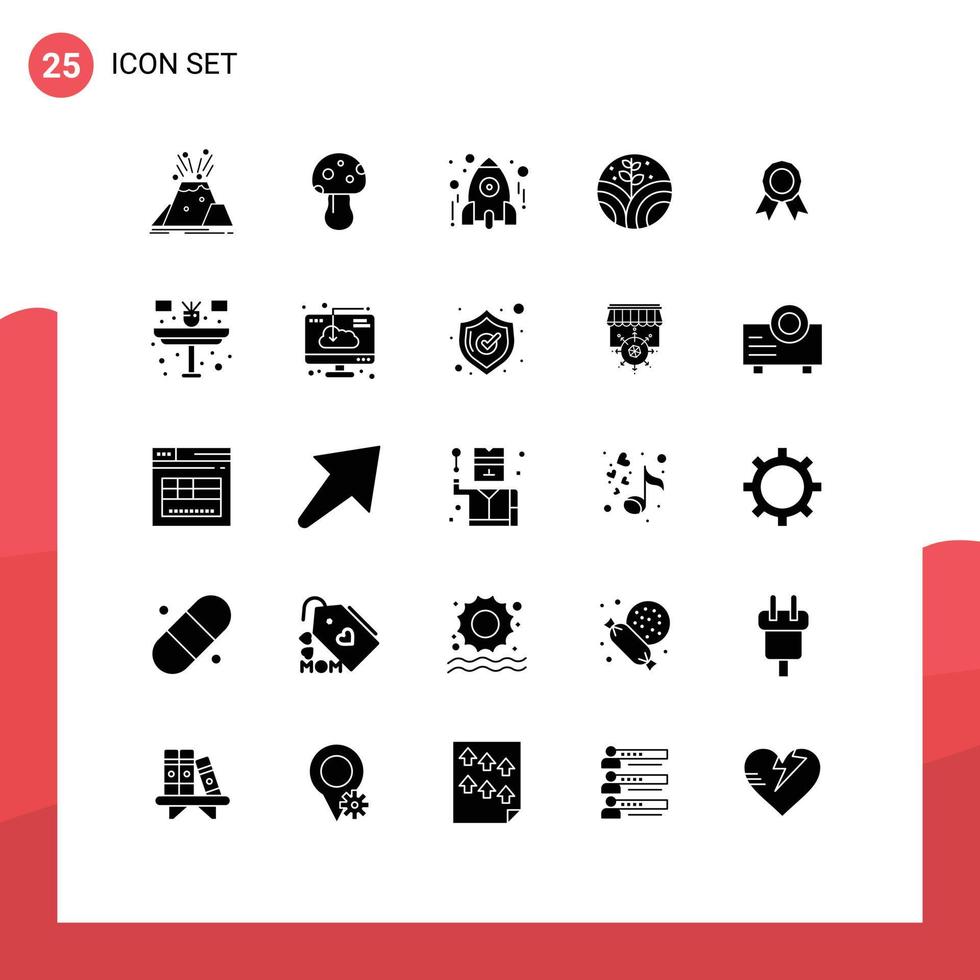25 Creative Icons Modern Signs and Symbols of badge plant spring environment school Editable Vector Design Elements